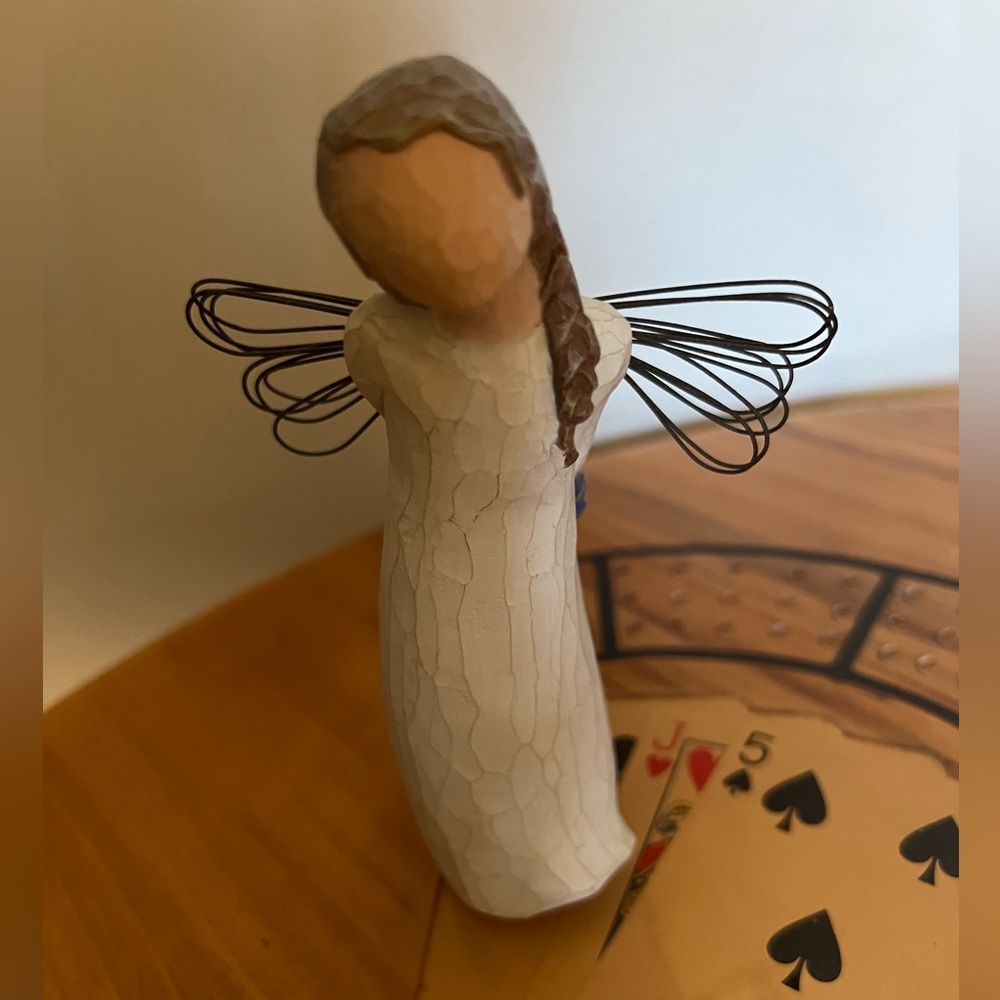 Demdaco Willow Tree Thank You 2002 by Susan Lordi Cream Textured Figurine